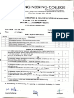 Signals and Systems - Internal Question Paper