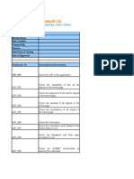 Project Module Name Date Created Prepared by Start Date of Testing Date of Approval