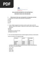 Evaluación Diagnóstica Segundo