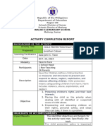 Accomplishment Report For Child Protection Policy