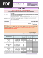 Cover Page: Individual Assignment 1 (Topic 1 - 4)