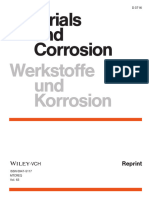 Materials and Corrosion: Werkstoffe Und Korrosion