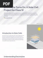 Electrolyte Turns On A Solar Cell Project For Class 12