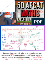 50 AFCAT 2024 Maths Expected Qus