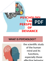 Psychologocal Perspective of Deviance