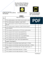 Class X Practical Program