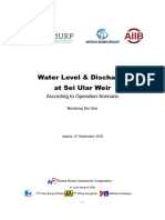 Water Level & Discharge at Sei Ular Weir For Model Test R2