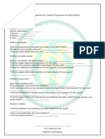 Ficha de Anamnese para Terapia Ocupacional em Sa de Mental