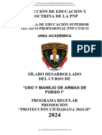 Silabus de Manejo y Uso de Armas I 2024-Ii Proteccion-Ciud.