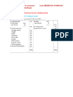 Trading and Profit and Loss Account