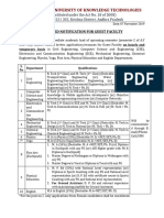 Detailed Notification For Guest Faculty