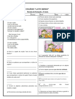 Exercício de Revisão 7º Ano - 4º Teste