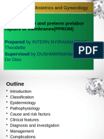 Preterm Pre-Labour Rupture of Membranes