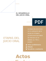 El Desarrollo Del Juicio Oral. Unidad 9