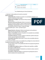 Análisis de Un Área de Mejora y Planificación para La Toma de Decisiones