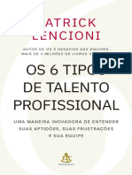 Os 6 Tipos de Talento Profissional - Patrick Lencioni