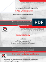 Lecture 5 - EAV-Secrecy and PRG