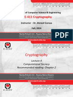 Lecture 4 - Computational Secrecy