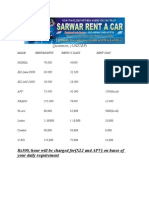 Quotation, (UNICEF) : Rs300 ,/ Hour Will Be Charged For (XLI and APV) On Bases of Your Daily Requirement