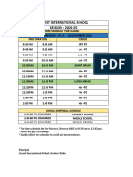 Time Schedule - Winter Session - November