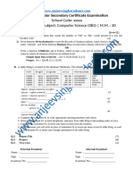 AISSCE Computer Science PRACTICALS QP 3