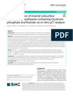 Remineralization of Enamel Subsurface Lesions Using Toothpaste Containing Tricalcium Phosphate and Fluoride: An in Vitro CT Analysis