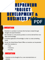 Unit 3 Entrepreneur Project Development & Business Plan