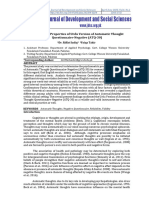 Psychometric Properties of Urdu Version of Automatic Thought Questionnaire-Negative (ATQ-30)