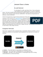 Networking and Internet Class 11 Notes