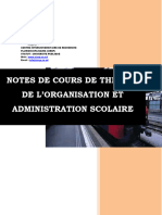 Unite Vi Theorie de Lorganisation Et Administration Scolaire