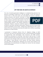 Sample Sop For MS in Data Science