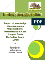 Impact of Knowledge Managment On Orgnaizational Performance