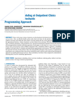 Appointment Scheduling at Outpatient Clinics Using Two-Stage Stochastic Programming Approach