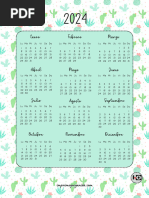 Calendario 2024 Cactus