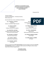 UP-BOR Notice of Meeting Sample