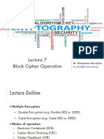 Lecture 7 Multiple Encryption + Modes of Operation