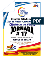 Resultados Jornada No. 17 (01 y 02-Junio-2024) 4tos. Final VUELTA