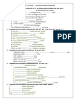 Leçon 2 - Grammaire Révision