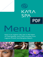 Kara Spa Menu English Mobile