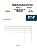 Physics Form 1 Et3 Qs