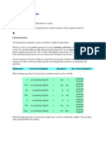 Direct and Indirect Questions