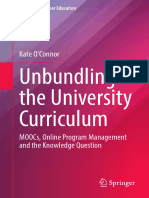 University Curriculum - MOOCs, Online Program Management and The Knowledge Question