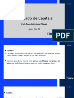 Mercados de Capitais - Aulas 25 e 26