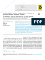 A Content Analysis of Newspaper Coverage of COVID-19 Pandemic For Developing A Pandemic Management Framework