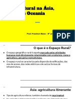 Espaço Rural Na Ásia, Europa e Oceania