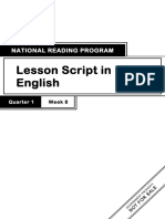 Lesson Script in English: National Reading Program