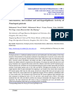 Anti-Diabetic, Anti-Oxidant and Anti-Hyperlipidemic Activity of Fomitopsis Pinicola