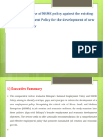 Comparative Review of MSME Policy Against The Existing National