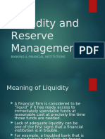 Liquidity & Reserve Management