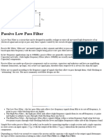 Passive Low Pass Filter - Passive RC Filter Tutorial